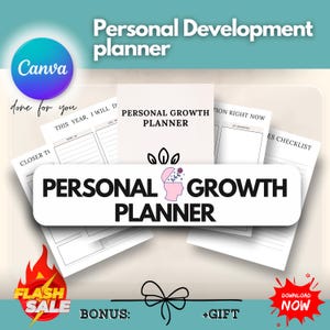 Verbesserungs-Planer & Journal | Canva Lernziel- und Mindset-Tracker | Digitaler Download