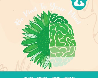 Green mental health peacefull mindset quote svg design,mindset and healthfulness positive quote svg,digital download green mental health