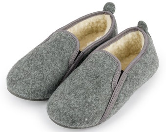Felt Women's Slippers with Wool, Warm Wool Clogs, for Everyday Use, Indoor Footwear, Lightweight Shoes, Real Felt Ballerinas