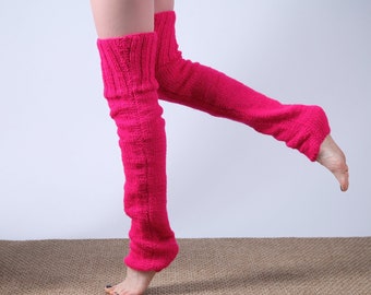 Handmade Pink Glitter Legwarmers - Perfect for Dance and Yoga Sessions