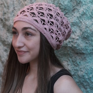 Boho Chic Crochet Slouchy Beanie for Summer Days image 1