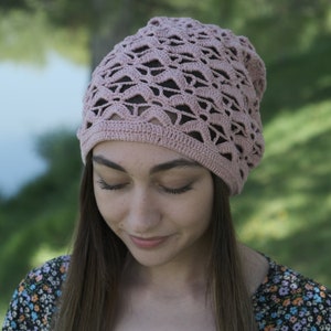 Boho Chic Crochet Slouchy Beanie for Summer Days image 6