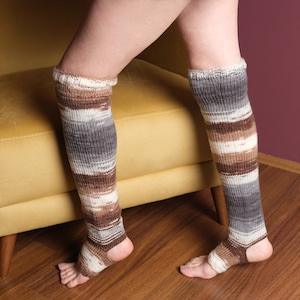 Colorful Hand Knitted Yoga Socks -Hand Knitted Leg Warmers-Over The Knee Socks-Flip Flop Socks-Thigh High Socks-Pole Dance Wear-Active Wear