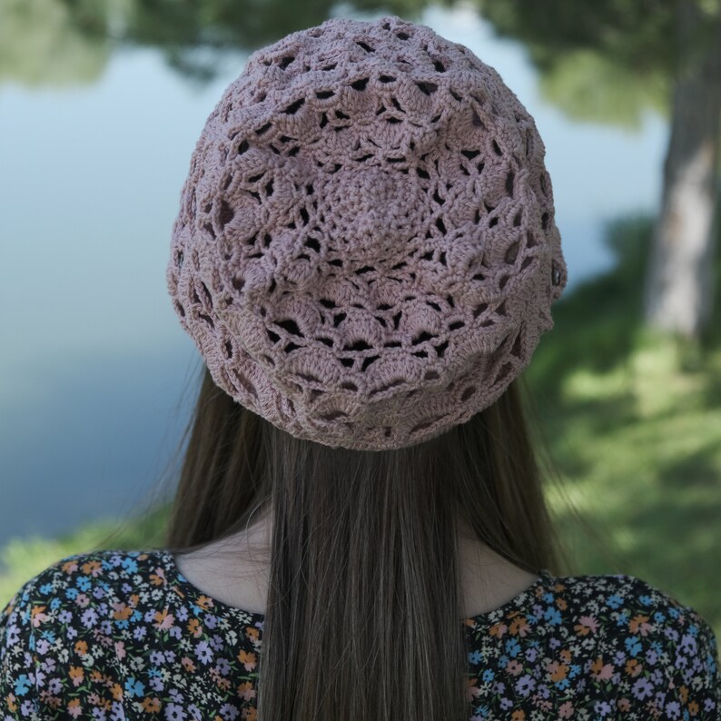 Boho Chic Crochet Slouchy Beanie for Summer Days image 8