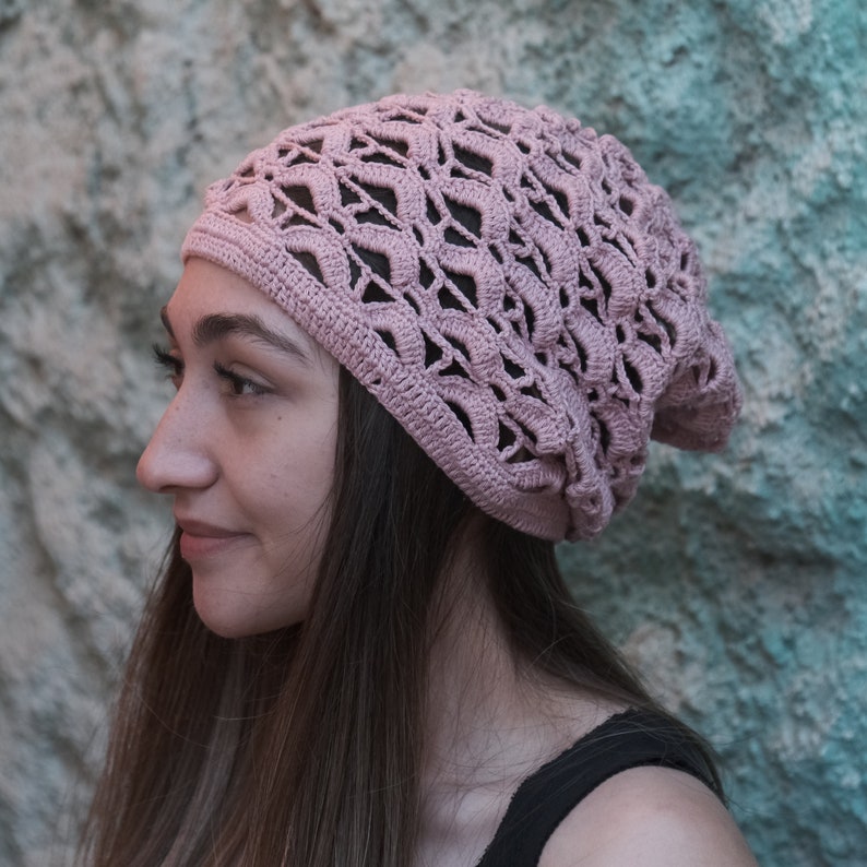 Boho Chic Crochet Slouchy Beanie for Summer Days image 7