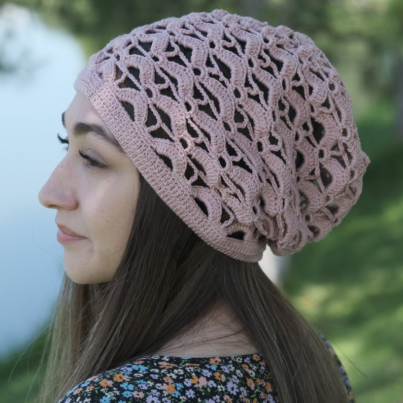 Boho Chic Crochet Slouchy Beanie for Summer Days image 2