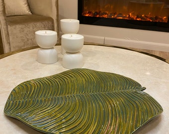 Handmade Decorative Ceramic Leaf
