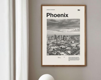 Phoenix-kunstprint | Phoenix-poster | Phoenix kunst aan de muur | Poster uit het midden van de eeuw | Reizen print kunst | Arizona