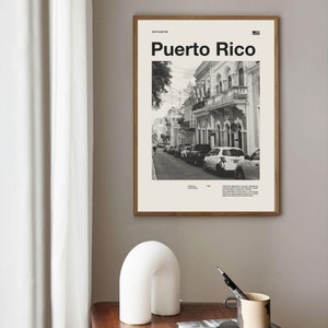 Puerto Rico-afdrukken | Puerto Rico-poster | Puerto Rico kunst aan de muur | Poster uit het midden van de eeuw | Reizen print kunst | Uitstekende affiche
