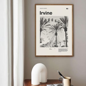 Irvine City Art Print | Irvine Poster | Irvine Wall Art | Mid Century Poster | Travel Print Art | California