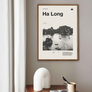 Ha Long Bay Art Print | Ha Long BayPoster | Ha Long  Wall Art | Mid Century Poster | Travel Print Art | Vietnam | Vintage Poster