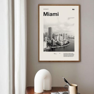 Miami Art Print | Miami Poster | Miami Wall Art | Mid Century Poster | Travel Print Art | Miami
