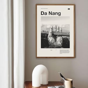 Da Nang Art Print | Da Nang Poster | Da Nang Wall Art | Mid Century Poster | Travel Print Art | Vietnam | Vintage Poster