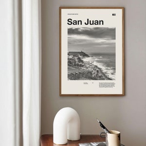 San Juan Print | San Juan Poster | San Juan Wall Art | Mid Century Poster | Travel Print Art | Puerto Rico | Vintage Poster