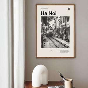 Ha Noi Art Print | Ha Noi Poster | Ha Noi Wall Art | Mid Century Poster | Travel Print Art | Vietnam | Vintage Poster