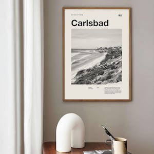 Carlsbad Art Print | Carlsbad Poster | Carlsbad Wall Art | Mid Century Poster | Travel Print Art | California