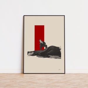 Cartaz de filme inspirado em American Psycho | Cartaz moderno de meados do século | Cartaz minimalista | Impressão de arte retrô | Cartaz de filme clássico