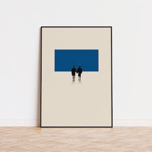 Poster ispirato al Fight Club / Poster moderno di metà secolo / Poster minimalista / Stampa d'arte retrò / Wall Art / Regali per lui