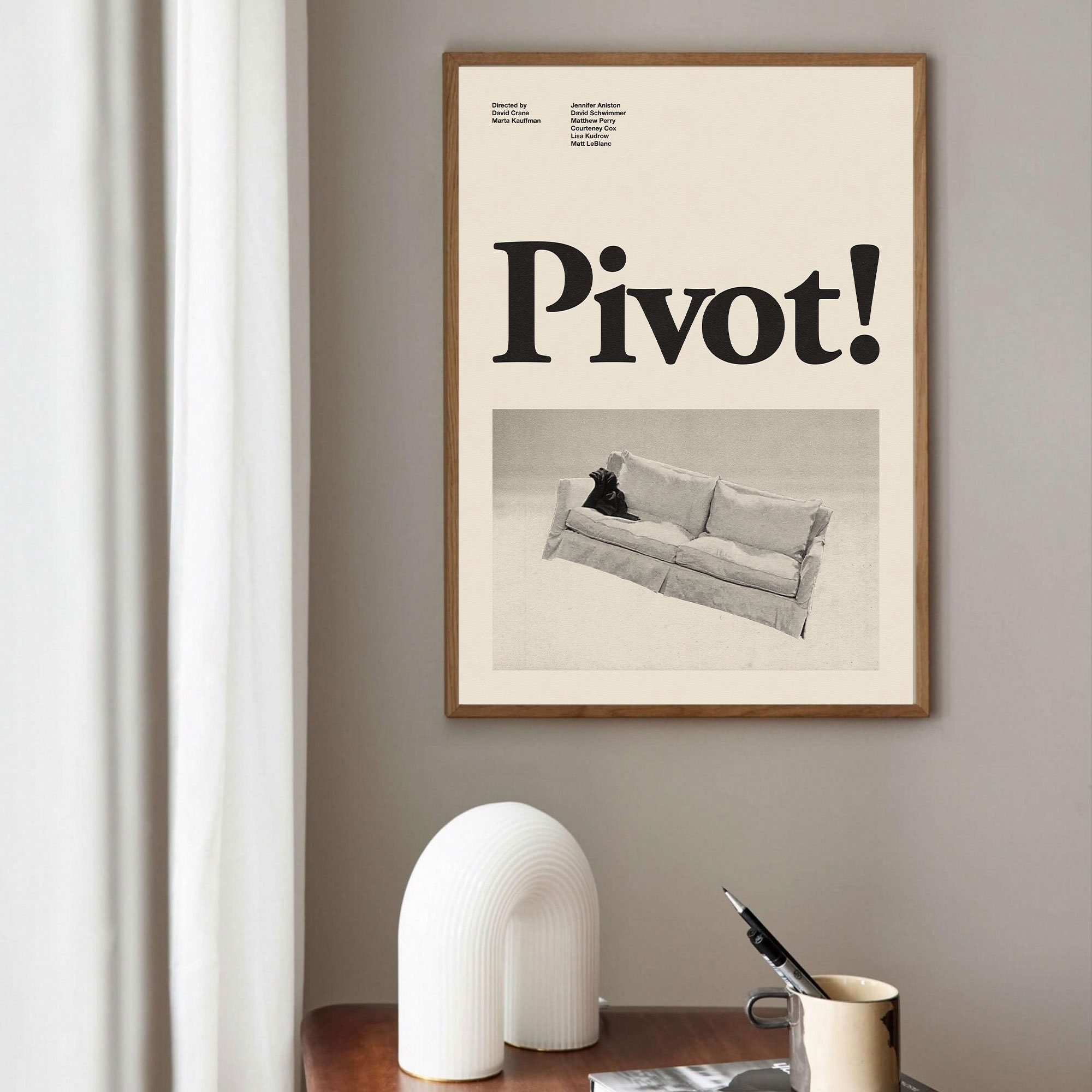 Pivot Friends Inspired Poster | Mid-century Modern Poster | Minimalist ...