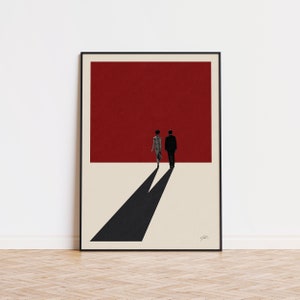 In The Mood For Love Inspiriert Poster | Mid Century Modern Poster | Minimalistisches Poster | Retro Kunstdruck | Wong Kar Wai Film | Geschenke für Sie