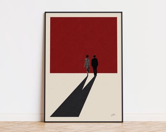 In The Mood For Love Inspiriert Poster | Mid Century Modern Poster | Minimalistisches Poster | Retro Kunstdruck | Wong Kar Wai Film | Geschenke für Sie