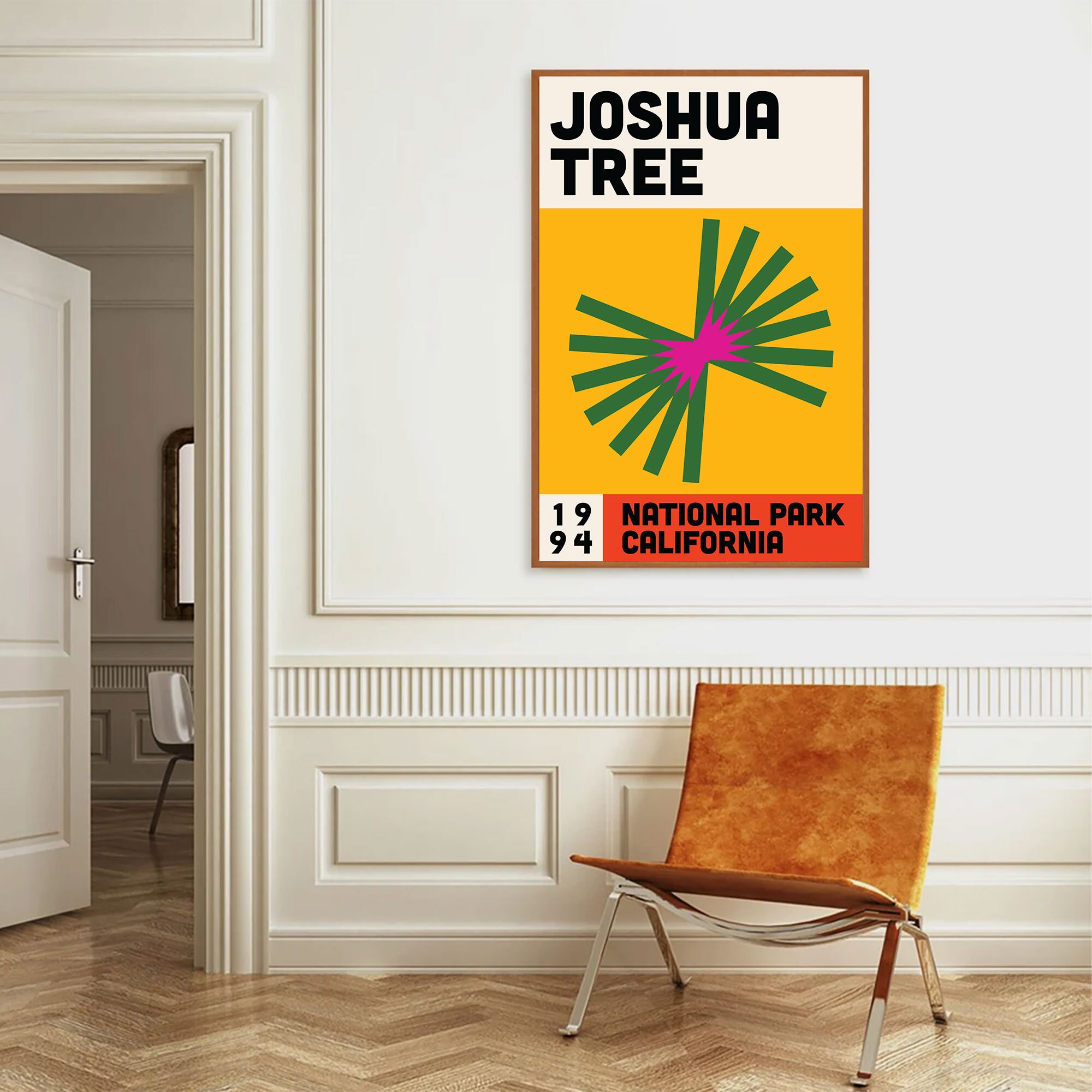Abstract Joshua Tree Joshua Tree National Park Mid Century Poster | Abstract Travel Poster ...