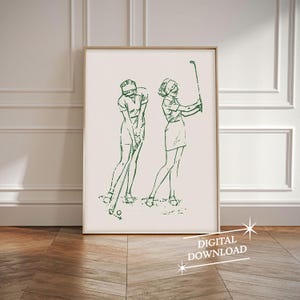 Golf Vintage Poster | Golf Lover Gift | Sport Gift | Man Cave Decor | Retro Poster | Printable Art | Digital Download