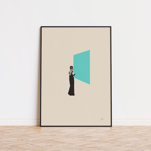 Breakfast At Tiffany's Inspired Poster | Minimalist Art Print | Retro Art Print | Wall Art | Housewarming Gift | Classic Movie Poster