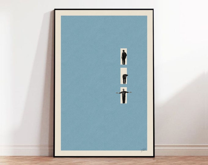 Truman Show Inspired Poster | Mid Century Modern Poster | Minimalist Poster | Retro Art Print | Wall Art | Minimalist Home Decor