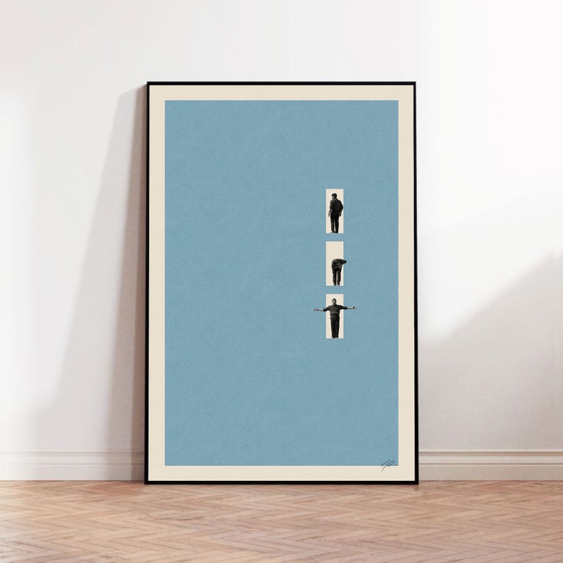 Truman Show-inspirerad affisch | Mid-Century Modern-affisch | Minimalistisk affisch | Retrokonsttryck | Väggkonst | Minimalistisk heminredning bild 1