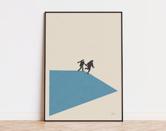 Eternal Sunshine Inspired Poster | Mid Century Modern Poster | Minimalist Poster | Retro Art Print | Wall Art | Gift for her