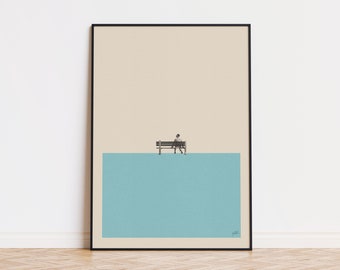 Forrest Gump Inspired Poster | Minimalist Art Print | Retro Art Print | Wall Art | Housewarming Gift | Vintage Movie Poster