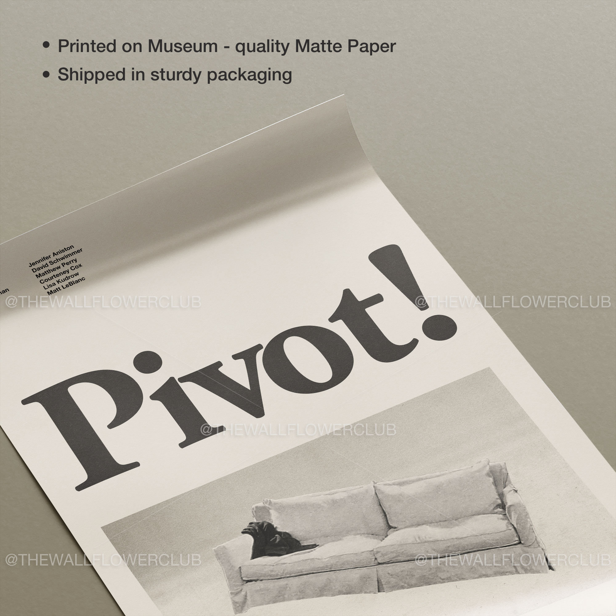 Pivot Friends Inspired Poster | Mid-century Modern Poster | Minimalist ...