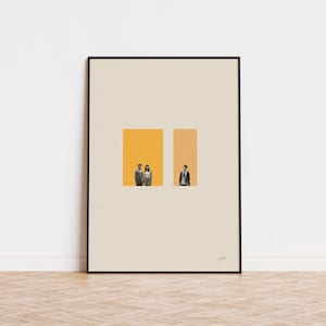 500 Days Inspired Poster | Mid Century Modern Poster | Minimalist Poster | Retro Art Print | Wall Art | Movie Print Art | Gift for her