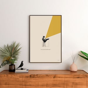 Póster inspirado en el Chungking Express / Póster de la película Wong Kar Wai / Impresión artística retro vintage / Póster moderno de mediados de siglo / Impresión artística Bauhaus