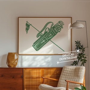 Golf Vintage Poster | Golf Lover Gift | Sport Gift | Man Cave Decor | Retro Poster | Printable Art | Digital Download