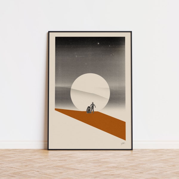 A New Hope Inspired Movie Poster | Mid Century Modern Poster | Minimalist Poster | Retro Art Print | Classic Movie Poster