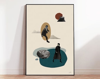 Decision To Leave Inspired Movie Poster | Mid Century Modern Art Print | Minimalist Movie Poster | Park Chan Wook | Korean Movie
