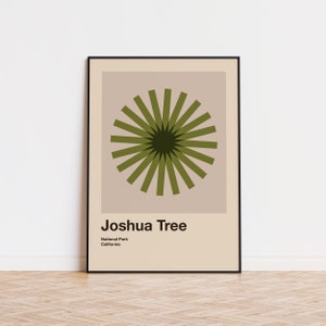 Joshua Tree National Park Mid Century Poster | Abstract Travel Poster | Minimalist Art Print | National Park Poster |  California Poster