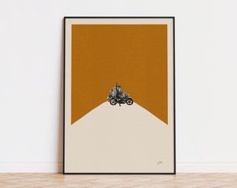 Mr Fox Inspired Poster | Minimalist Art Print | Retro Art Print | Wall Art | Housewarming Gift | Wes Anderson Movie Poster