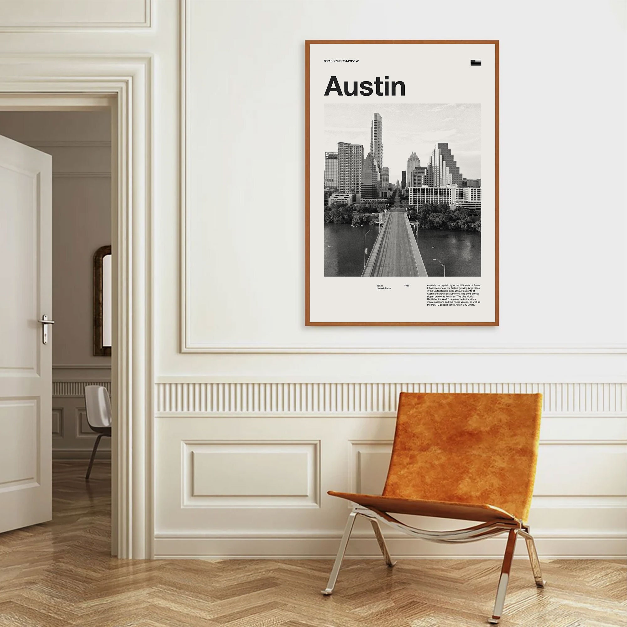 Austin Art Print | Austin Poster | Austin Wall Art | Mid Century Poster ...