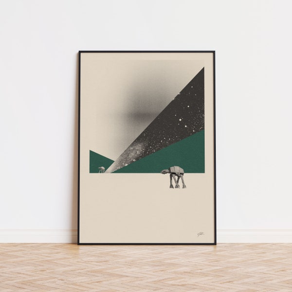 The Empire Strikes Back Inspired Movie Poster | Mid Century Modern Poster | Minimalist Poster | Classic Movie Poster