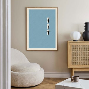 Truman Show-inspirerad affisch | Mid-Century Modern-affisch | Minimalistisk affisch | Retrokonsttryck | Väggkonst | Minimalistisk heminredning bild 2