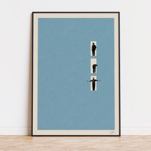 Truman Show-inspirerad affisch | Mid-Century Modern-affisch | Minimalistisk affisch | Retrokonsttryck | Väggkonst | Minimalistisk heminredning bild 4