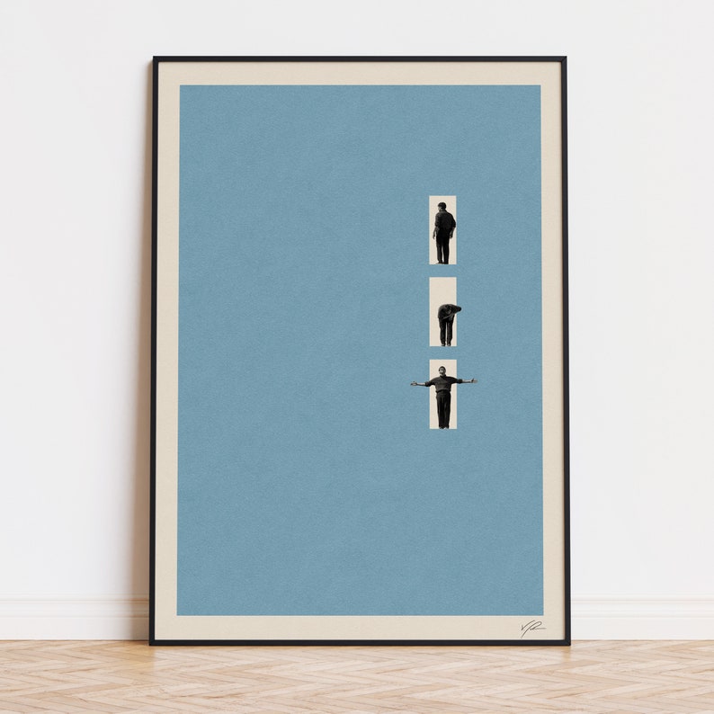 Truman Show-inspirerad affisch | Mid-Century Modern-affisch | Minimalistisk affisch | Retrokonsttryck | Väggkonst | Minimalistisk heminredning bild 4