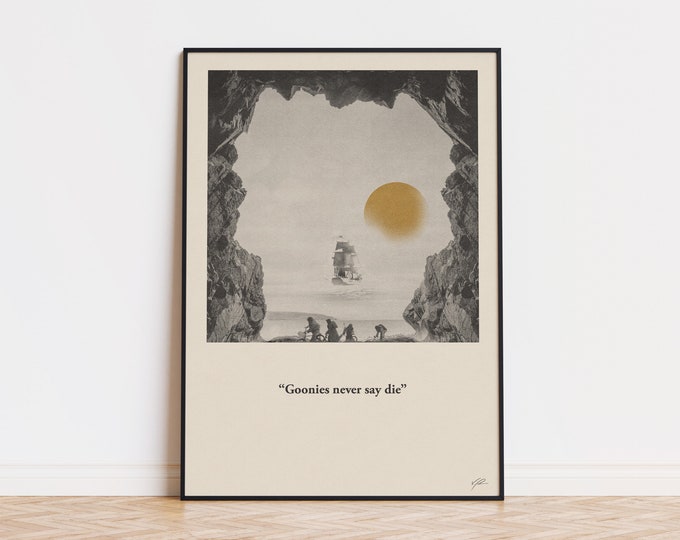 The Goonies Inspired Poster  | Mid Century Modern Poster | Minimalist Poster | Retro Art Print | Wall Art | Gifts for him
