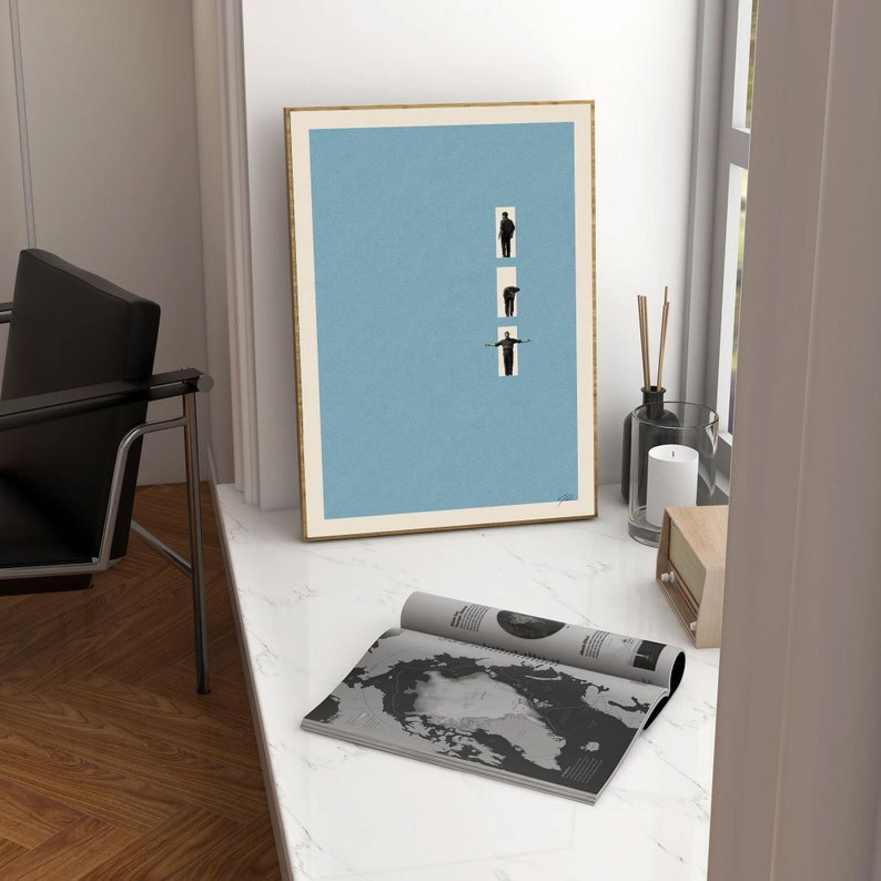 Truman Show-inspirerad affisch | Mid-Century Modern-affisch | Minimalistisk affisch | Retrokonsttryck | Väggkonst | Minimalistisk heminredning bild 3