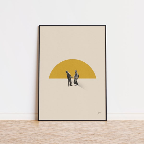Before Sunrise Inspired Poster | Mid Century Modern Poster | Minimalist Poster | Retro Art Print | Classic Movie | Gifts for her