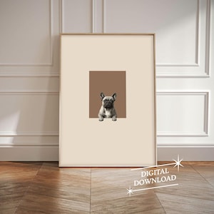 French Bulldog Minimalist Wall Art Dog Lovers Gift Dog Mom Gift French Bulldog Art Trendy Dog Wall Art Pet Portrait Digital Download