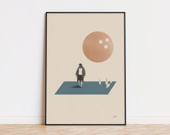 The Big Lebowski Inspired Movie Poster | Mid Century Modern Poster | Minimalist Poster | Retro Art Print | Wall Art | Classic Movie Poster
